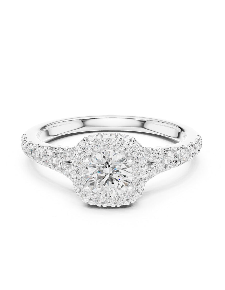 Anillo de compromiso - halo - AMORE472-RD-LG