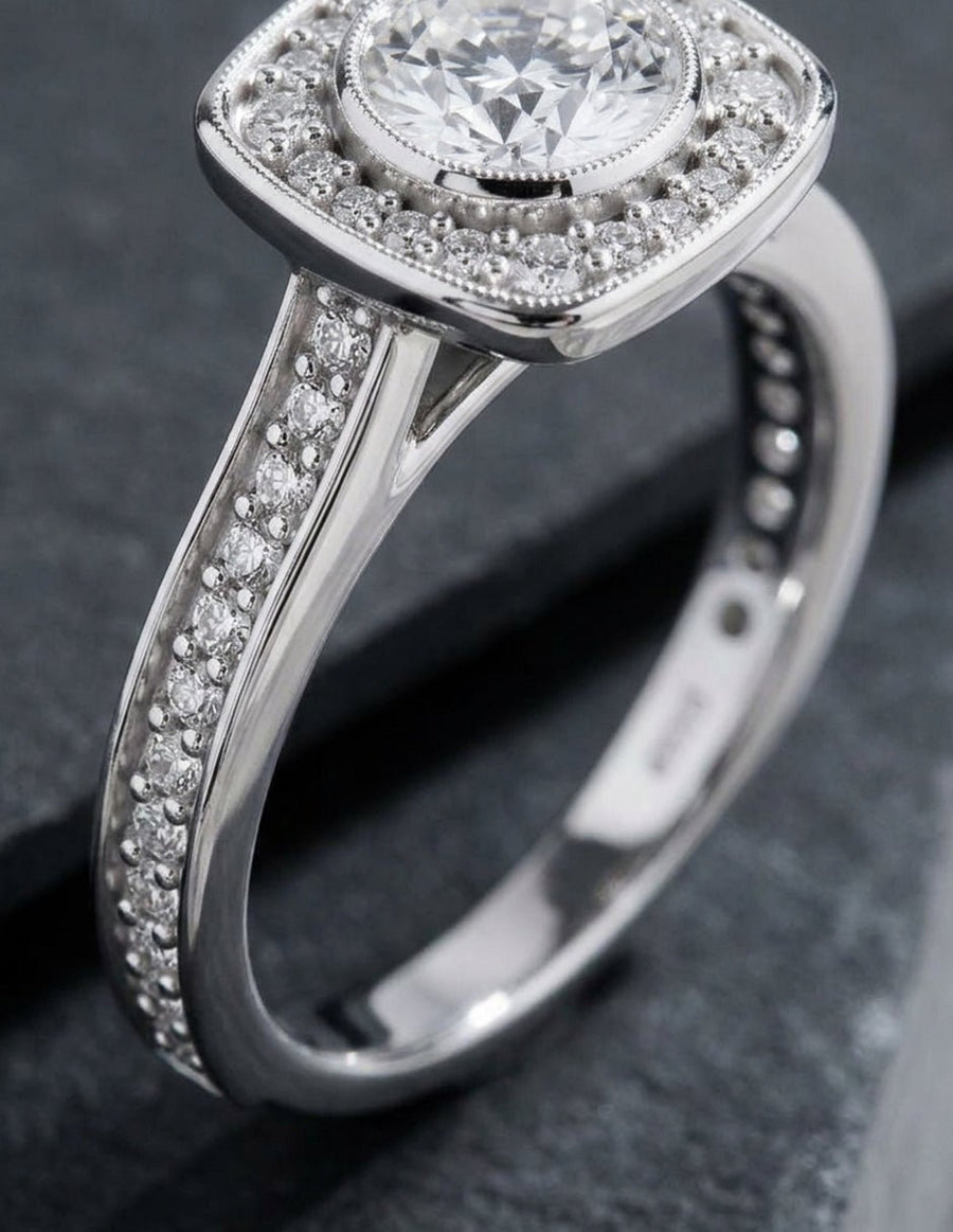 Anillo de compromiso - halo - AMORE473-RD-LG
