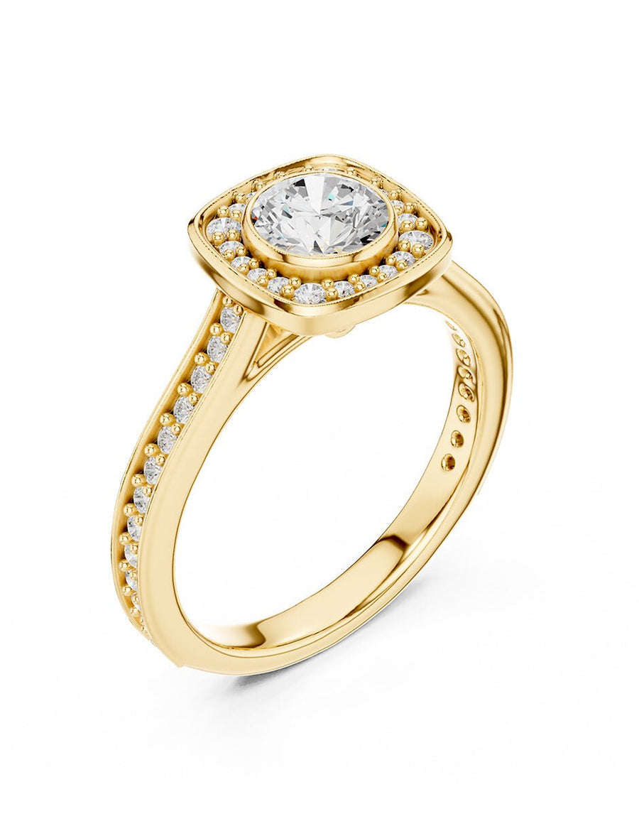 Anillo de compromiso - halo - AMORE473-RD-LG