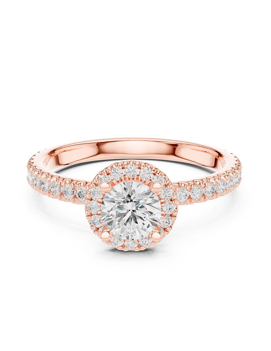 Anillo de compromiso - halo - AMORE474-RD-LG