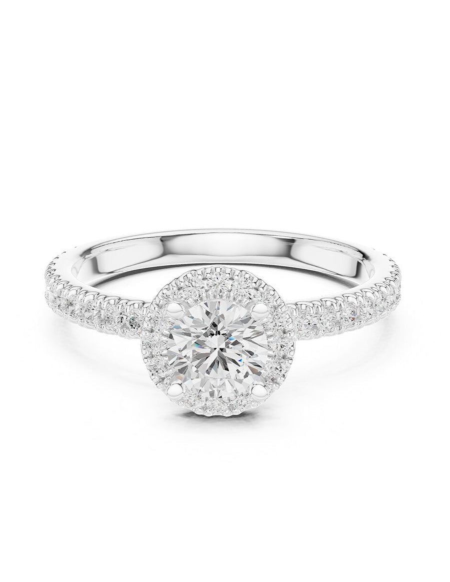 Anillo de compromiso - halo - AMORE474-RD-LG