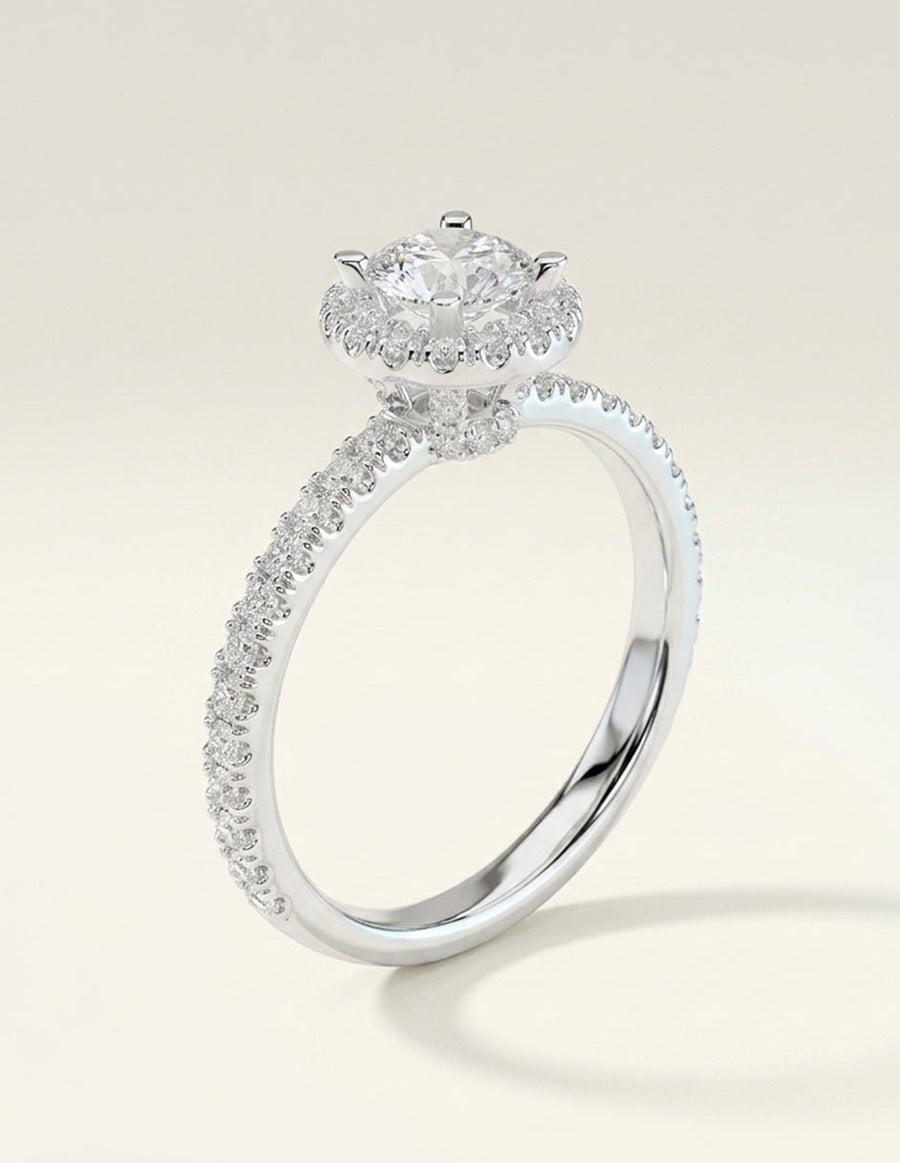 Anillo de compromiso - halo - AMORE474-RD-LG