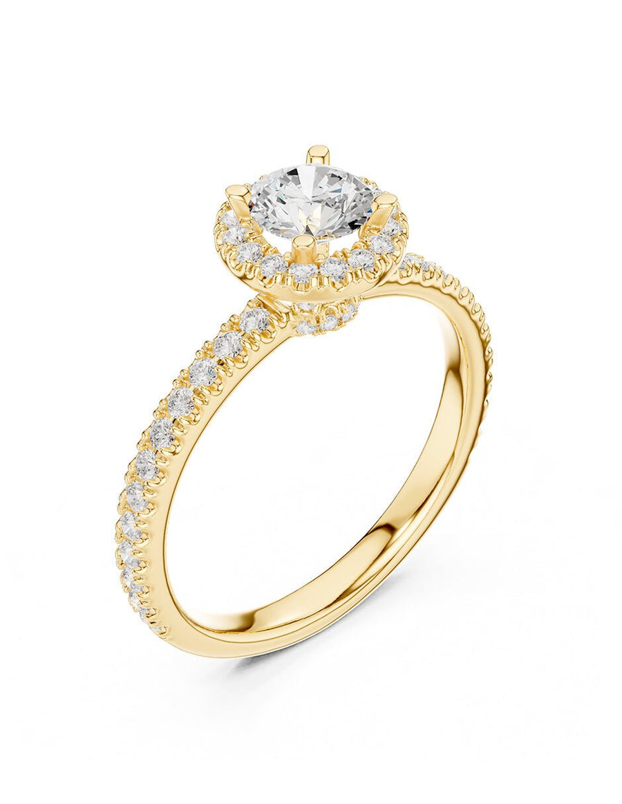 Anillo de compromiso - halo - AMORE474-RD-LG