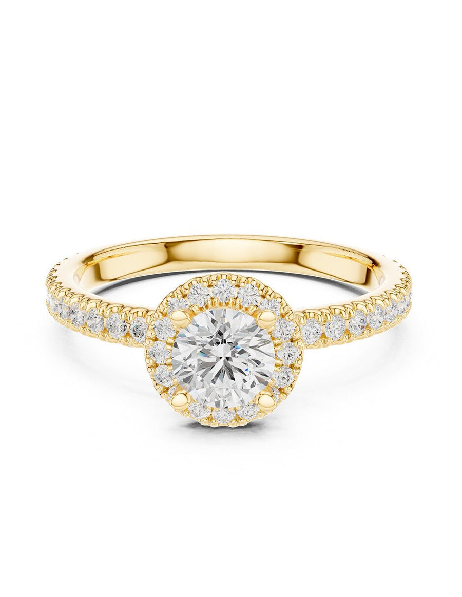Anillo de compromiso - halo - AMORE474-RD-LG