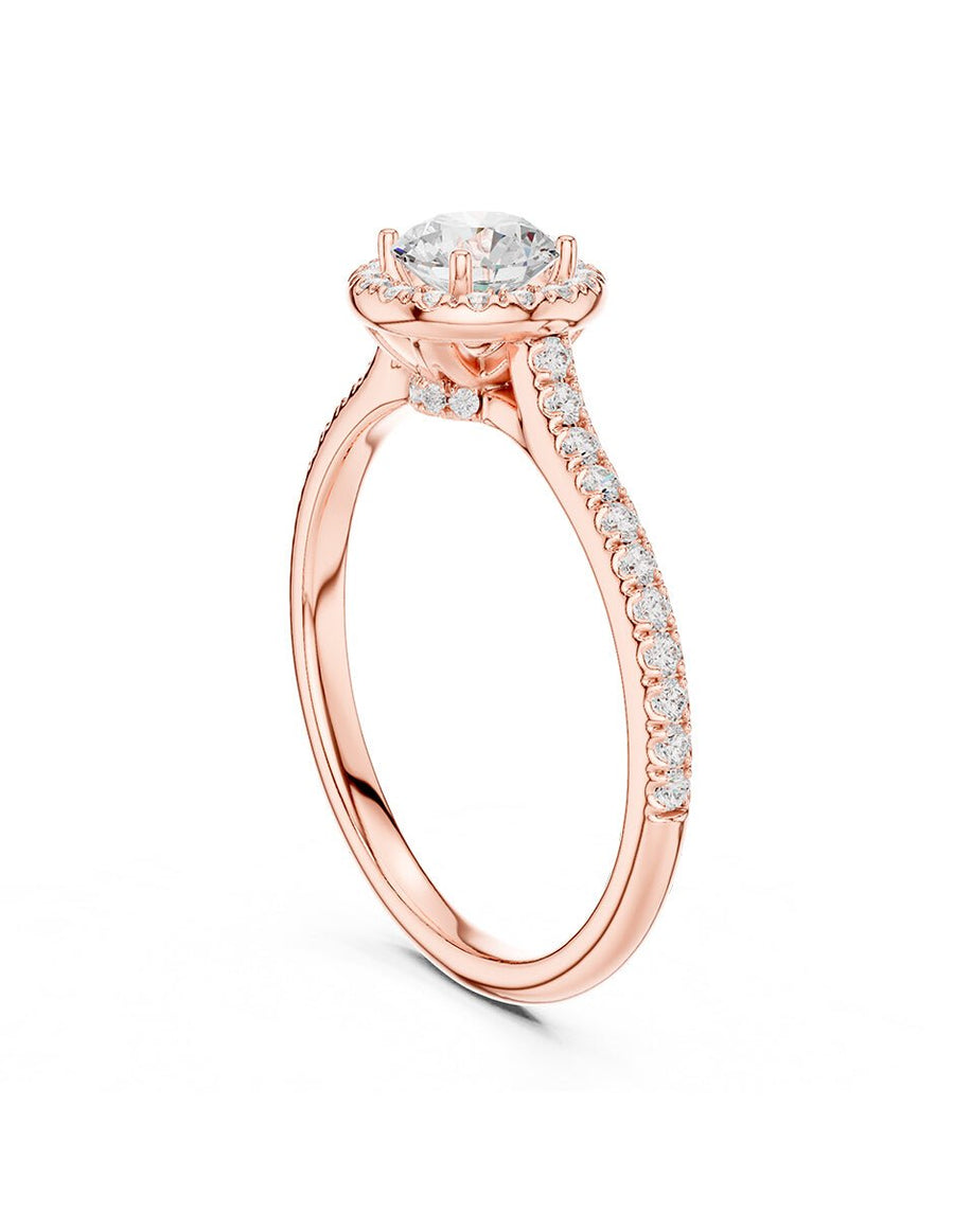 Anillo de compromiso - halo - AMORE475-RD-LG