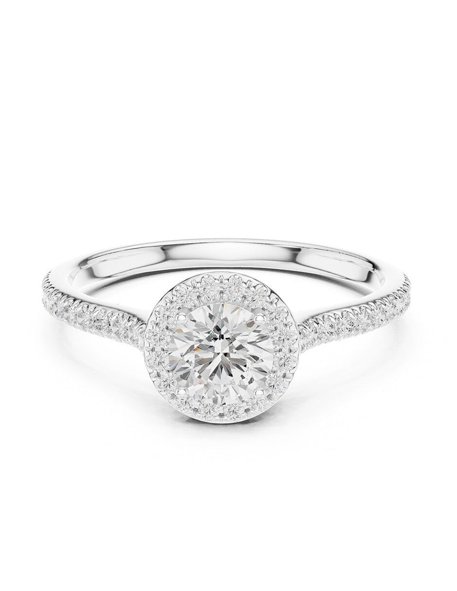 Anillo de compromiso - halo - AMORE475-RD-LG