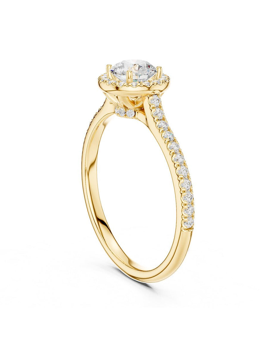 Anillo de compromiso - halo - AMORE475-RD-LG