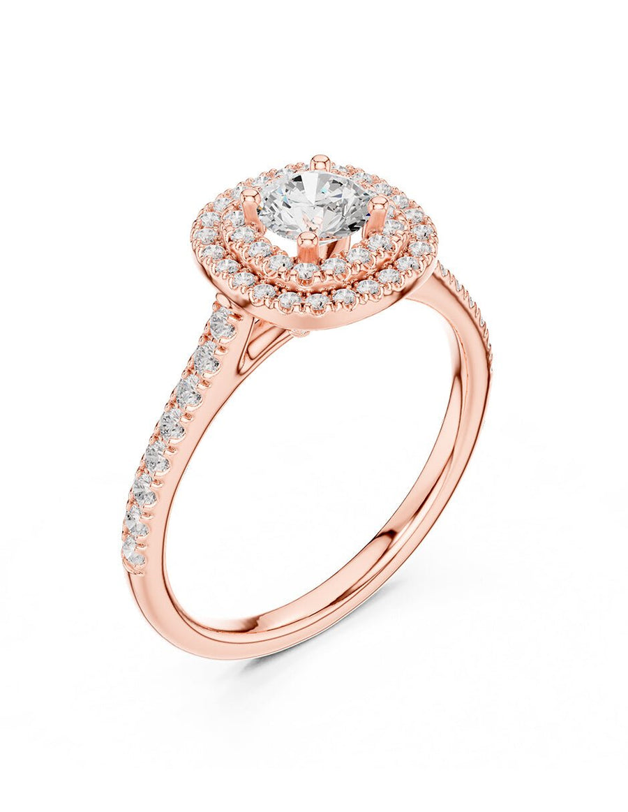 Anillo de compromiso - halo - AMORE476-RD-LG