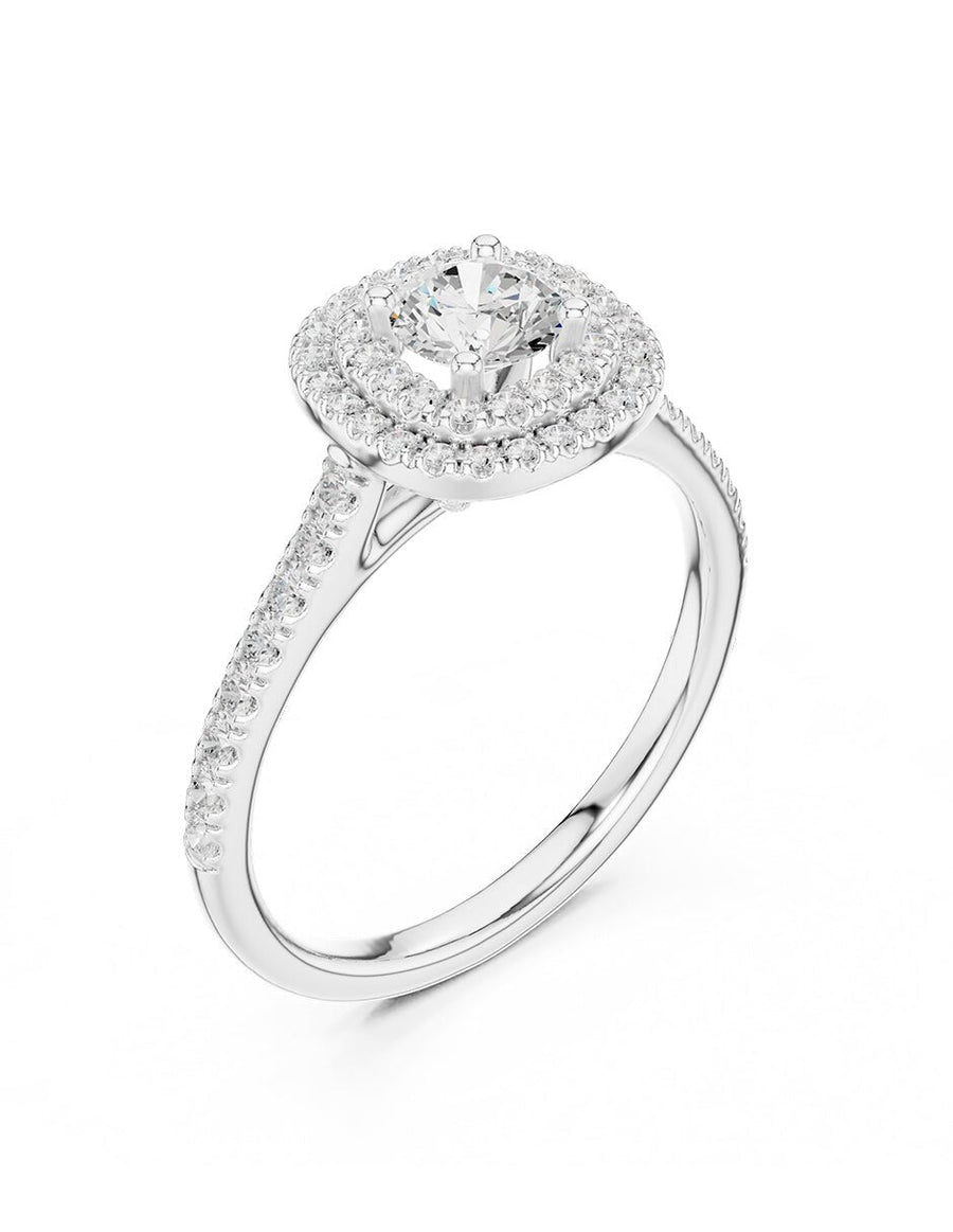 Anillo de compromiso - halo - AMORE476-RD-LG