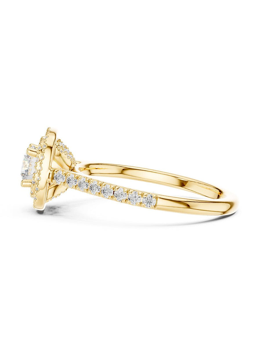 Anillo de compromiso - halo - AMORE476-RD-LG
