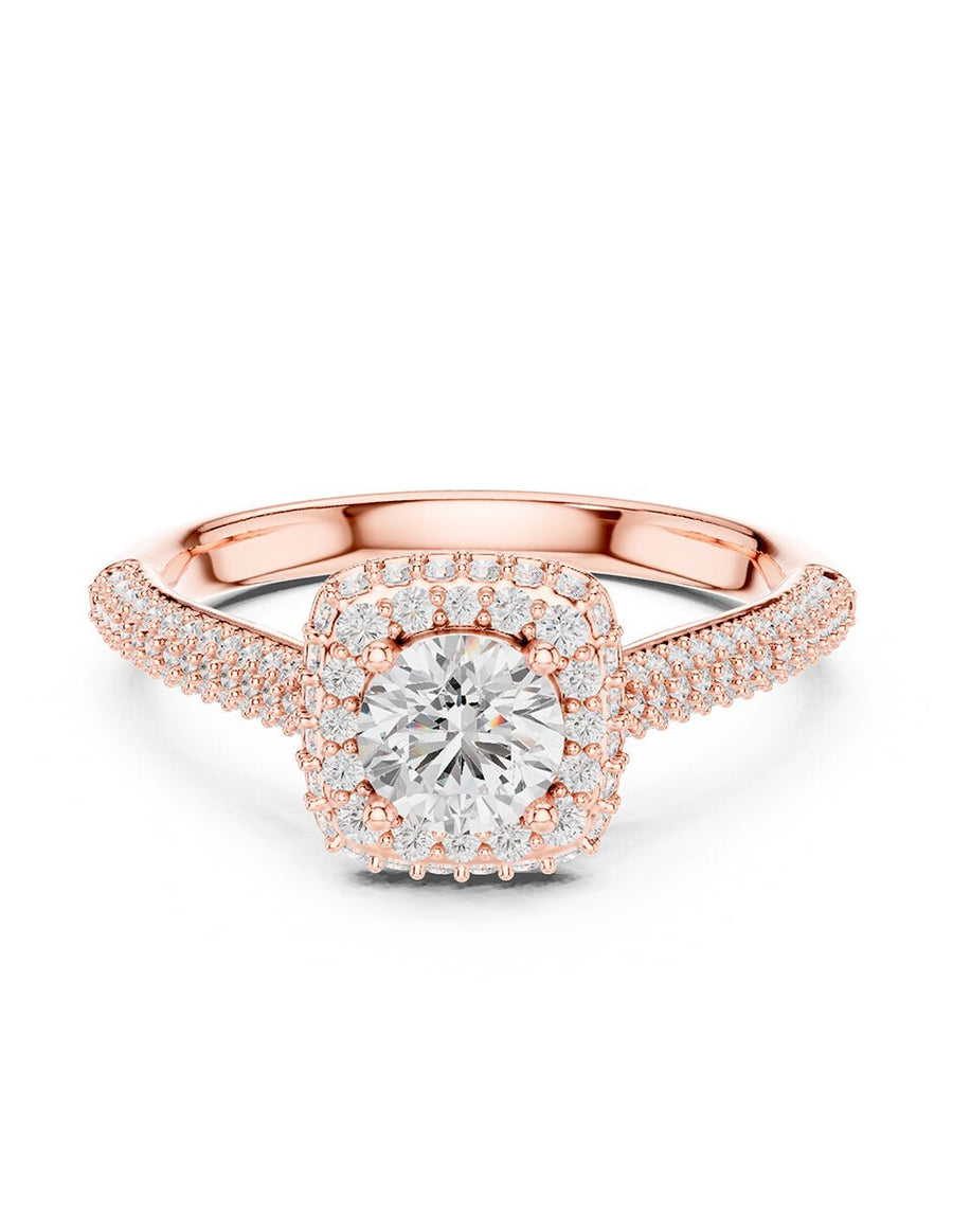 Anillo de compromiso - halo - AMORE477-RD-LG