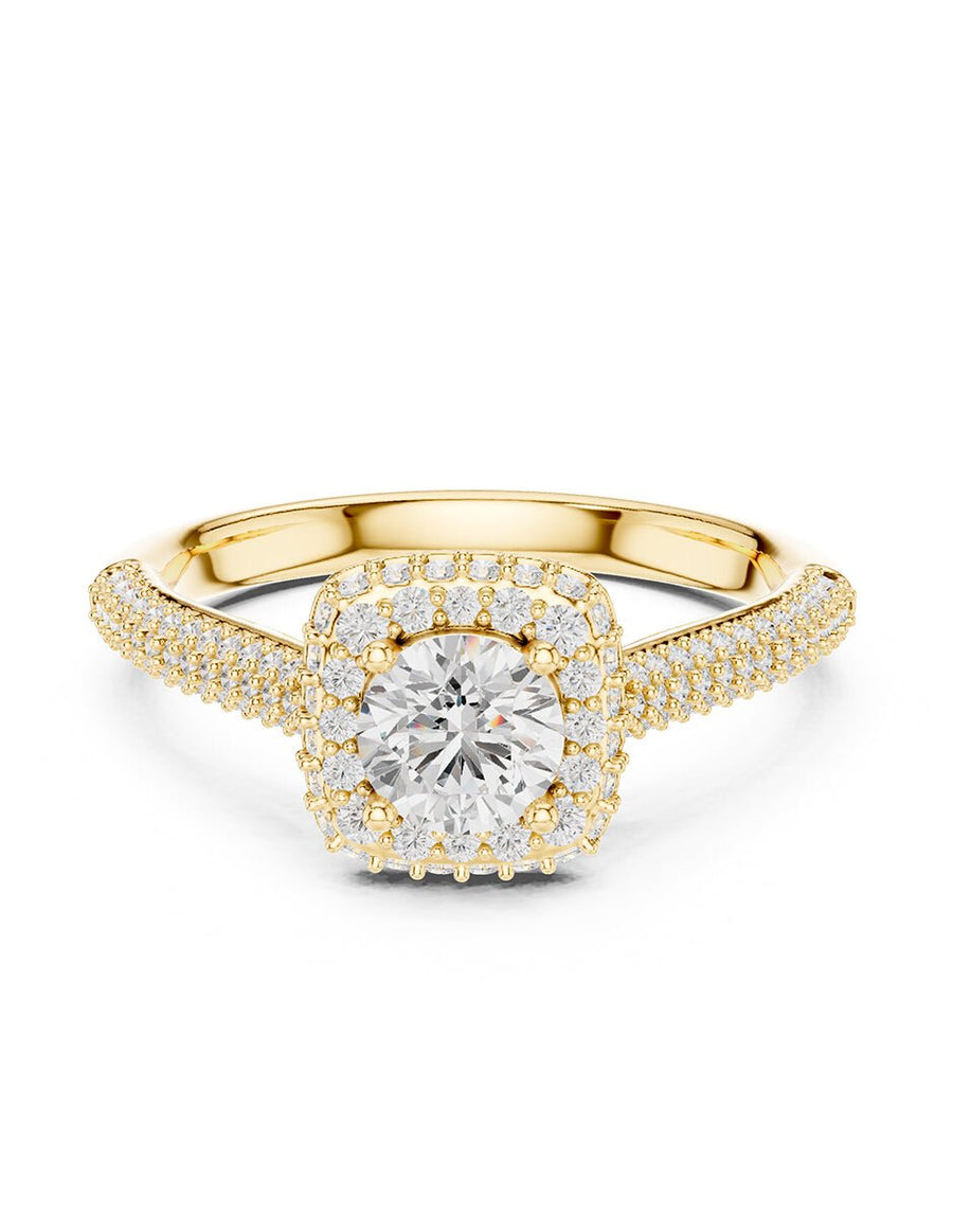 Anillo de compromiso - halo - AMORE477-RD-LG