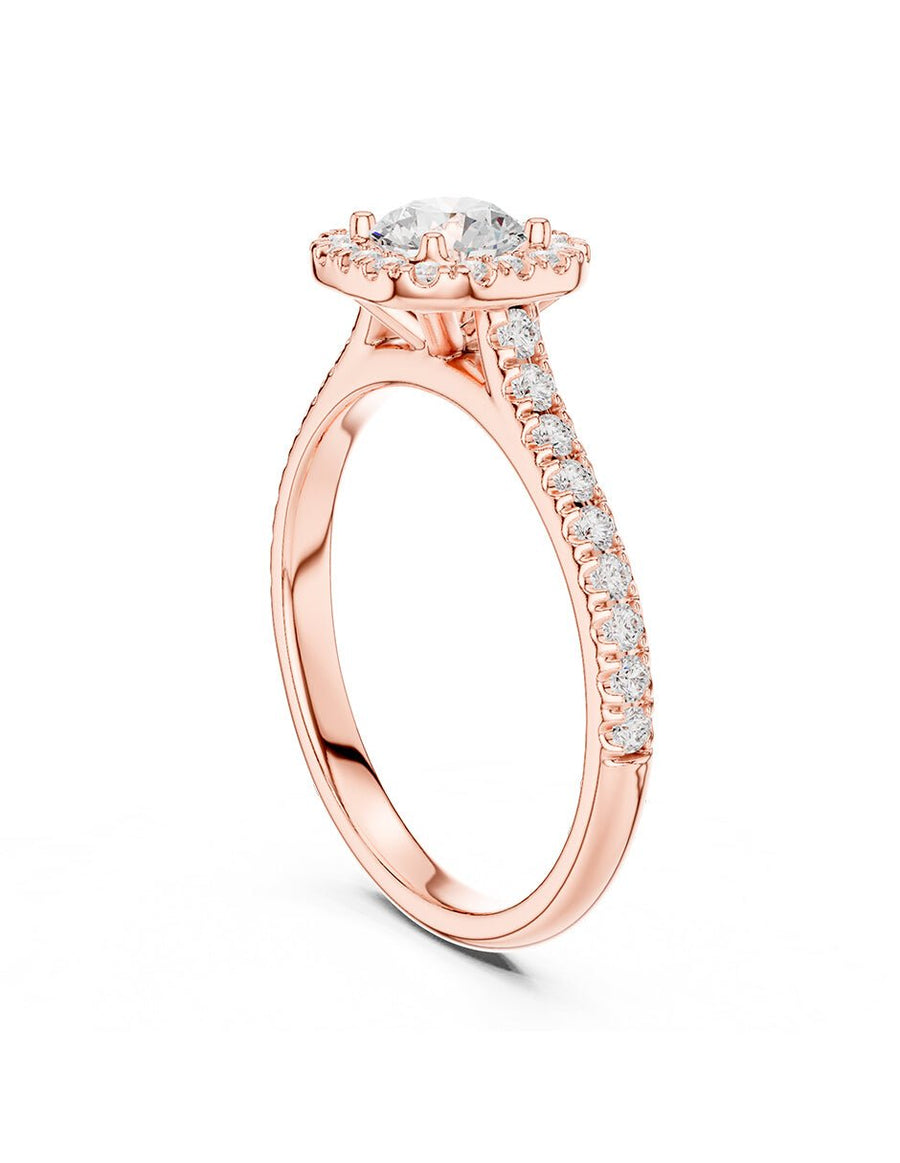 Anillo de compromiso - halo - AMORE478-RD-LG
