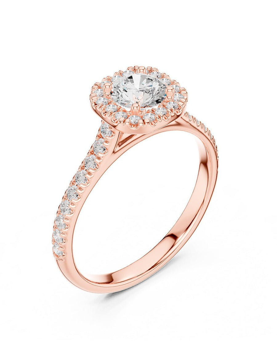 Anillo de compromiso - halo - AMORE478-RD-LG