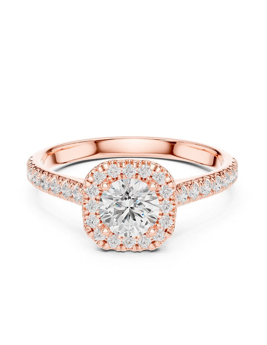 Anillo de compromiso - halo - AMORE478-RD-LG