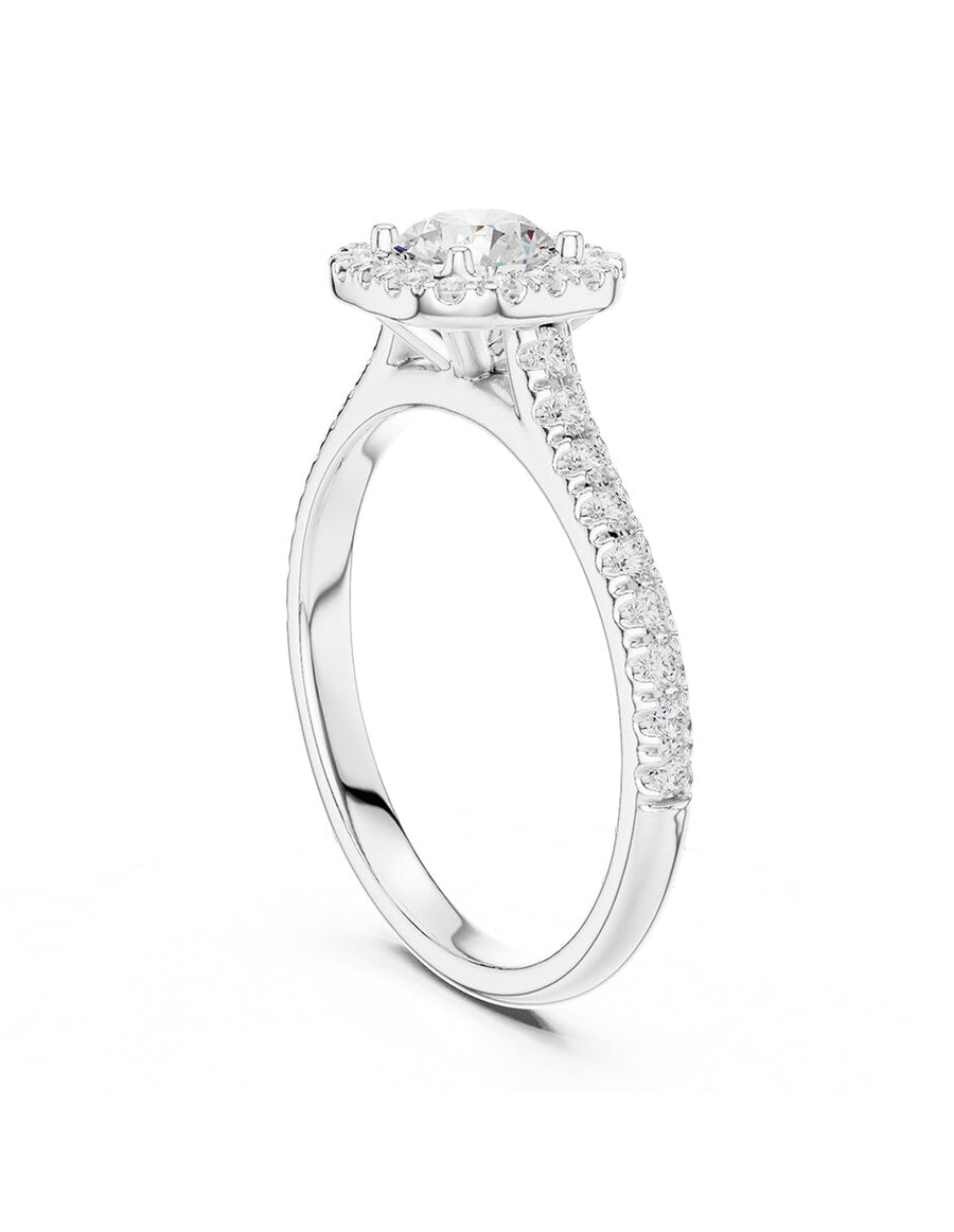 Anillo de compromiso - halo - AMORE478-RD-LG