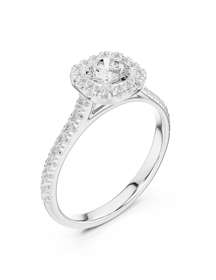 Anillo de compromiso - halo - AMORE478-RD-LG
