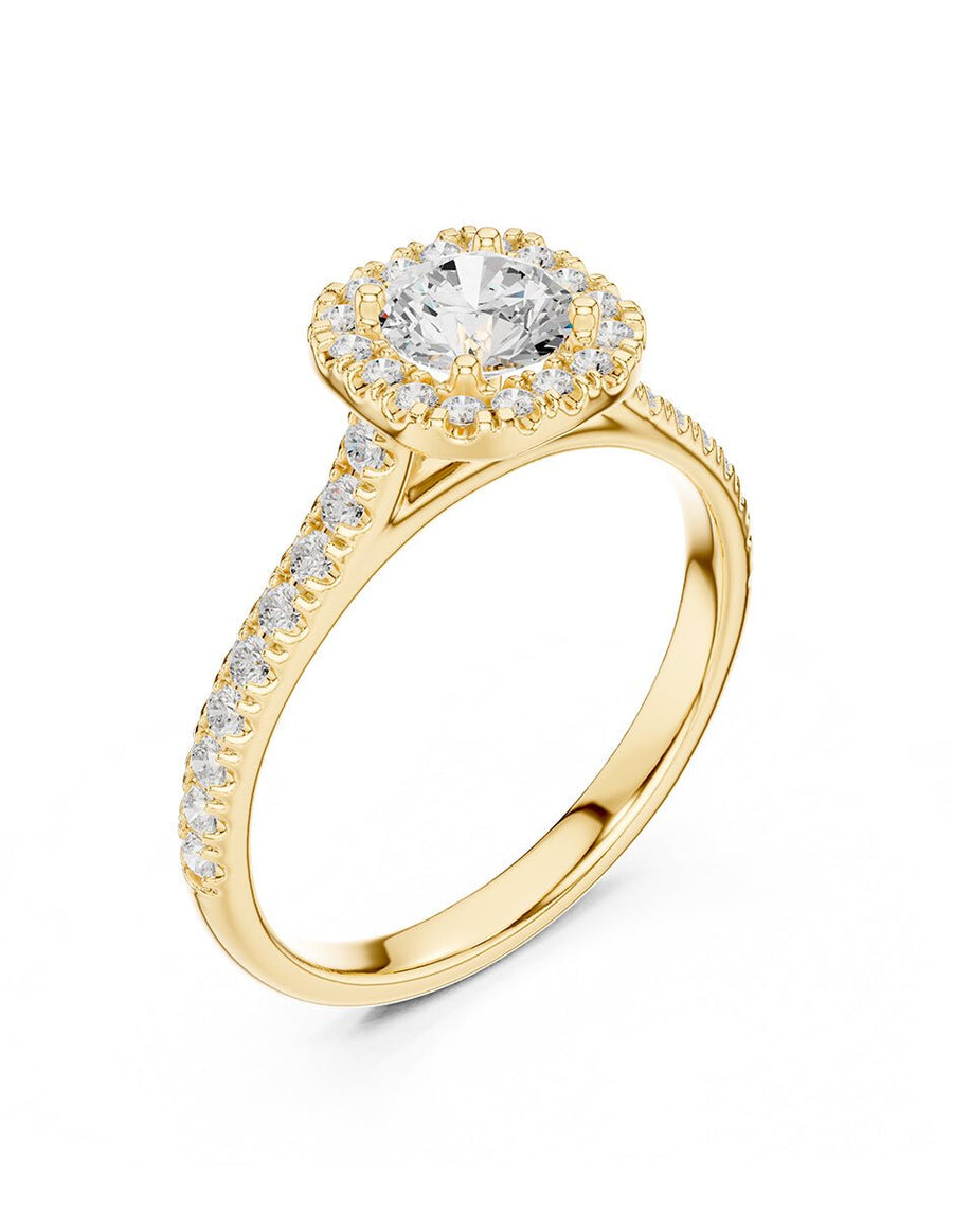 Anillo de compromiso - halo - AMORE478-RD-LG