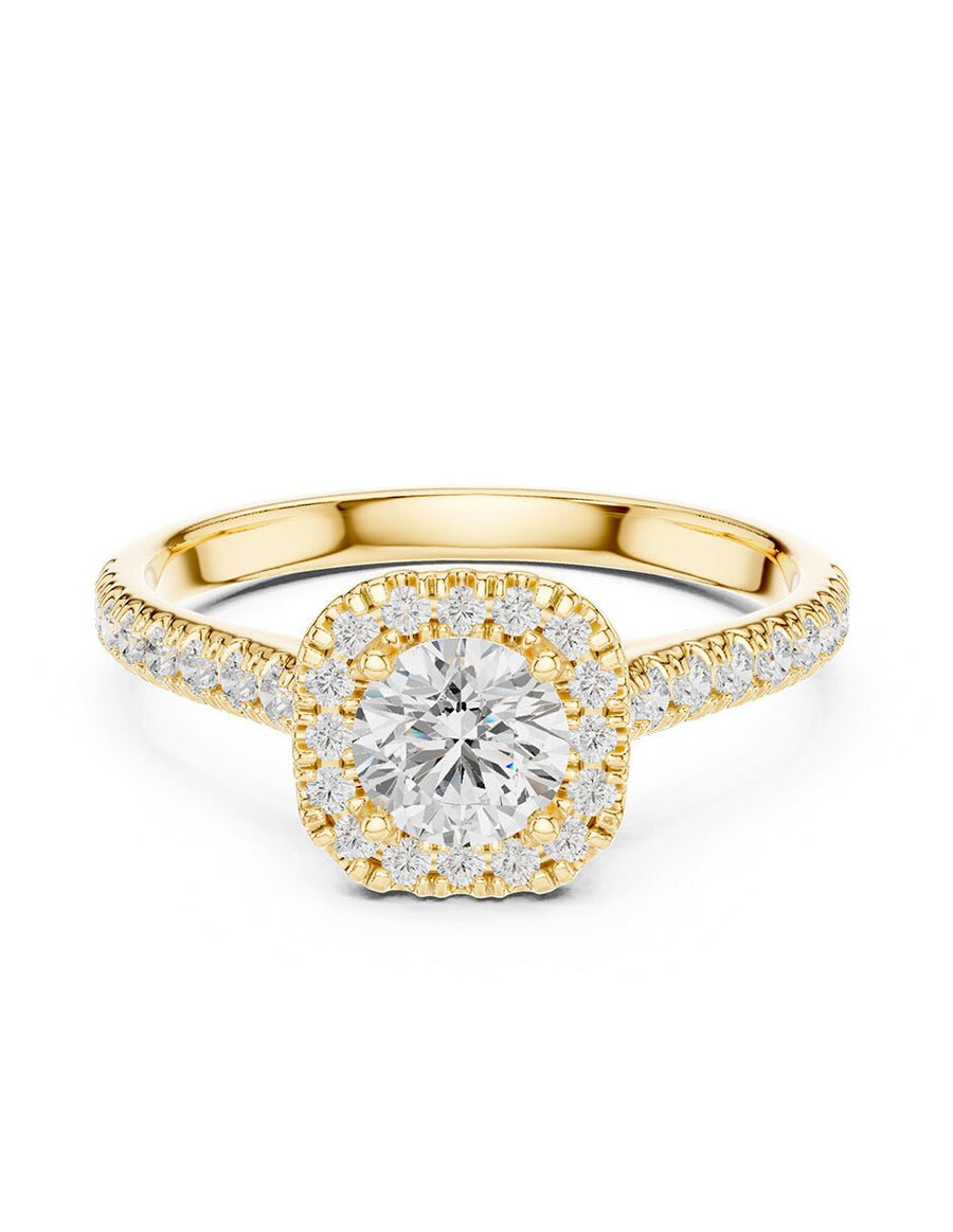 Anillo de compromiso - halo - AMORE478-RD-LG