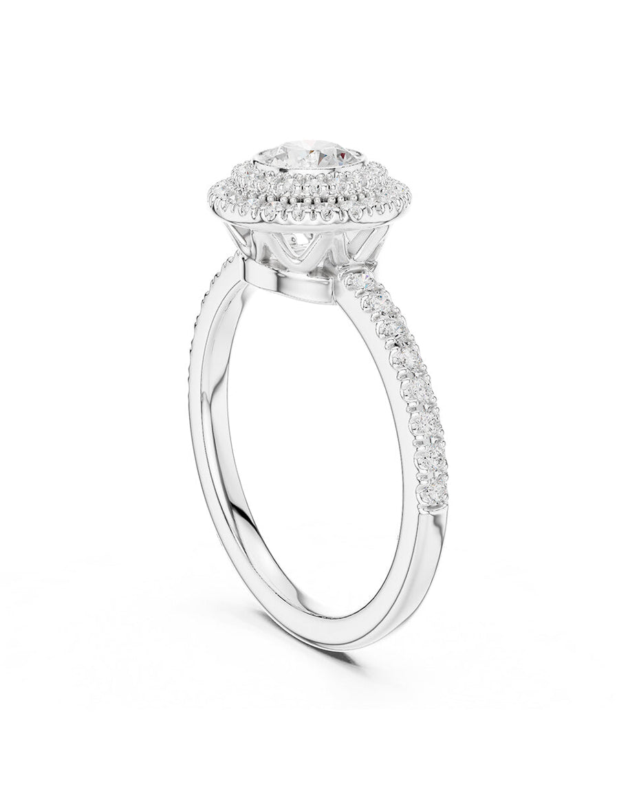 Anillo de compromiso - halo - AMORE479-RD-LG