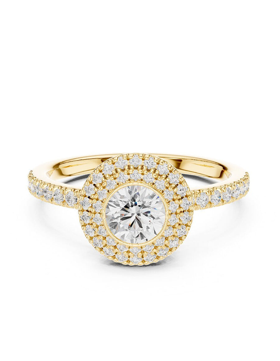 Anillo de compromiso - halo - AMORE479-RD-LG