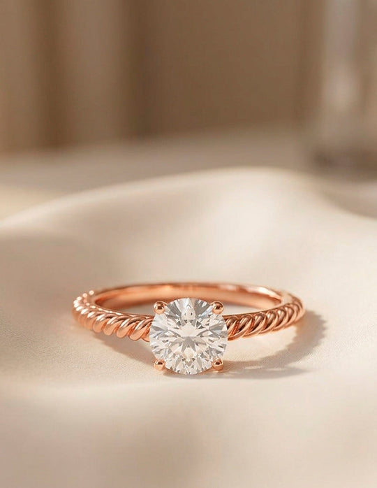 Anillo de Compromiso - solitario - AMORE48-RD-CZ