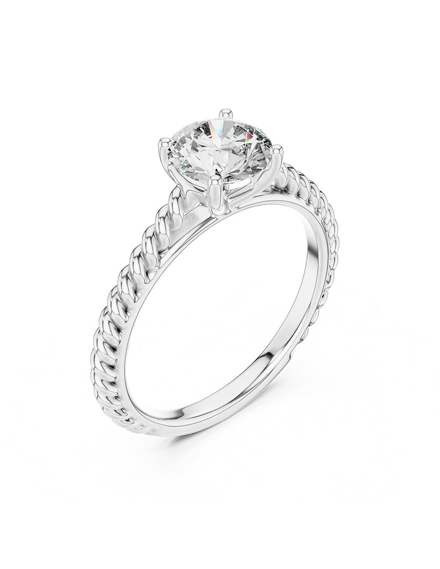 Anillo de Compromiso - solitario - AMORE48-RD-CZ