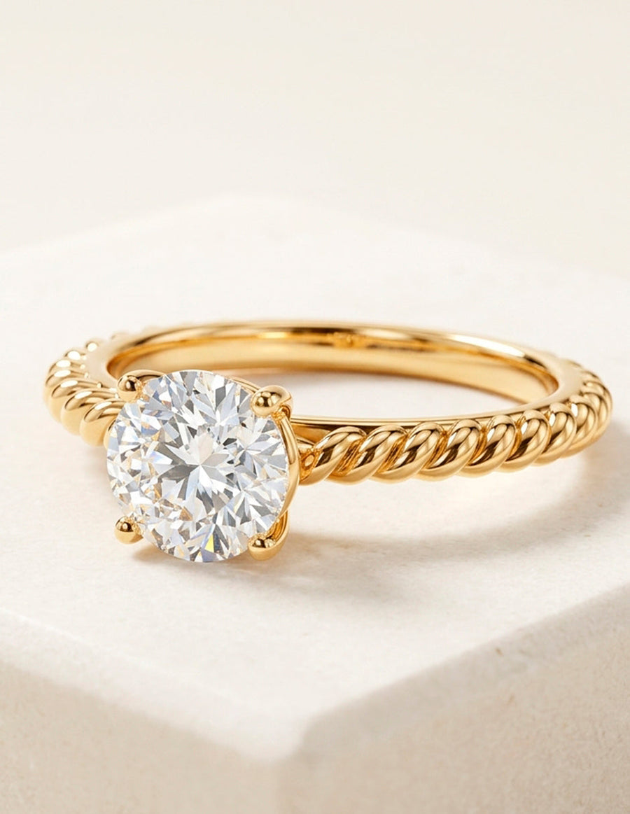 Anillo de Compromiso - solitario - AMORE48-RD-CZ
