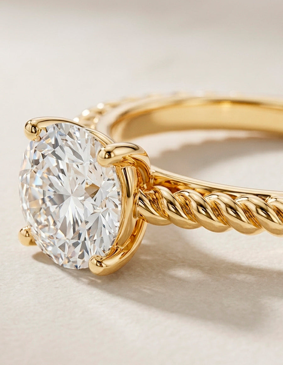 Anillo de Compromiso - solitario - AMORE48-RD-CZ