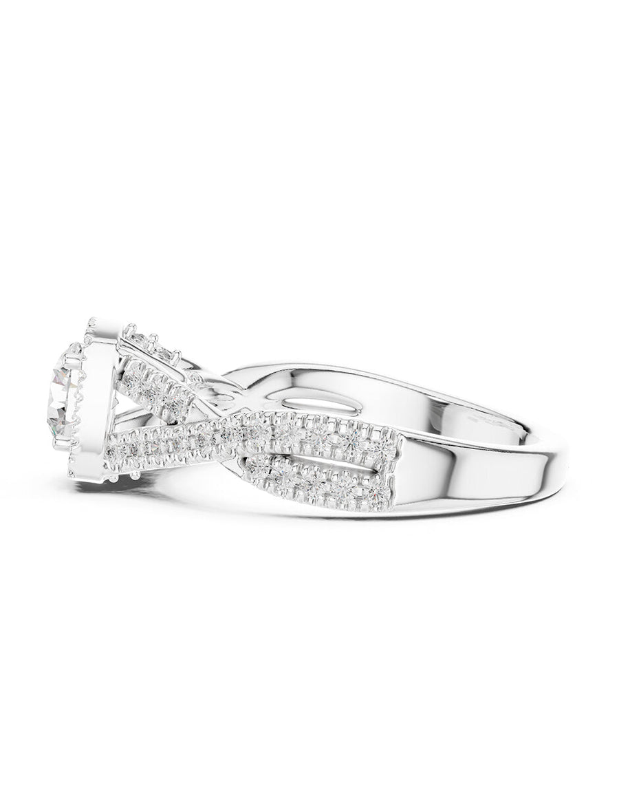Anillo de compromiso - halo - AMORE480-RD-LG