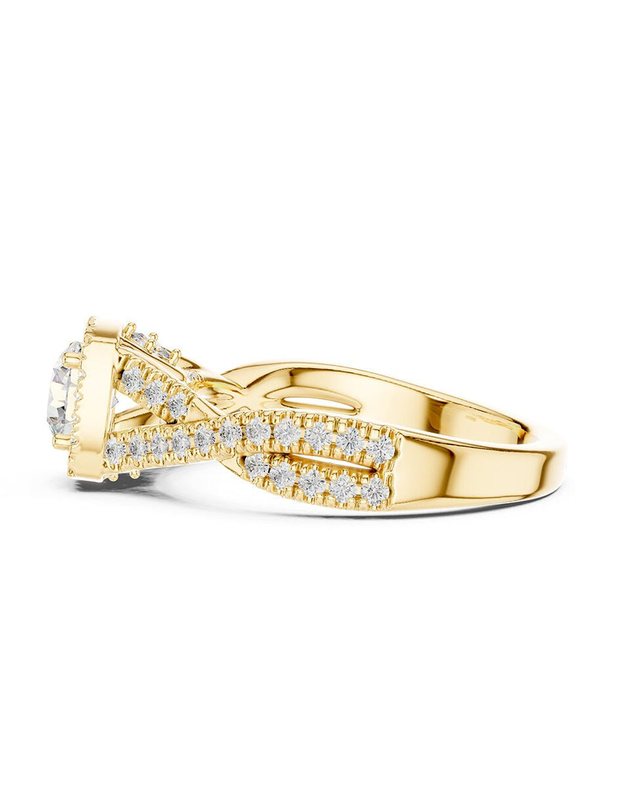 Anillo de compromiso - halo - AMORE480-RD-LG