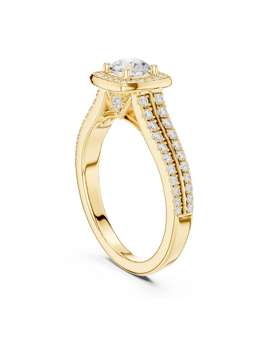 Anillo de compromiso - halo - AMORE481-RD-LG