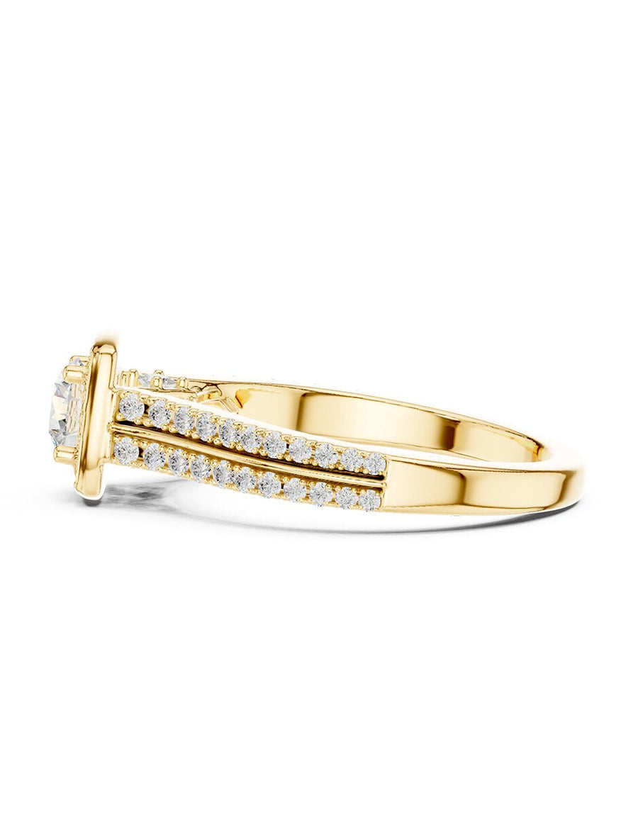 Anillo de compromiso - halo - AMORE481-RD-LG
