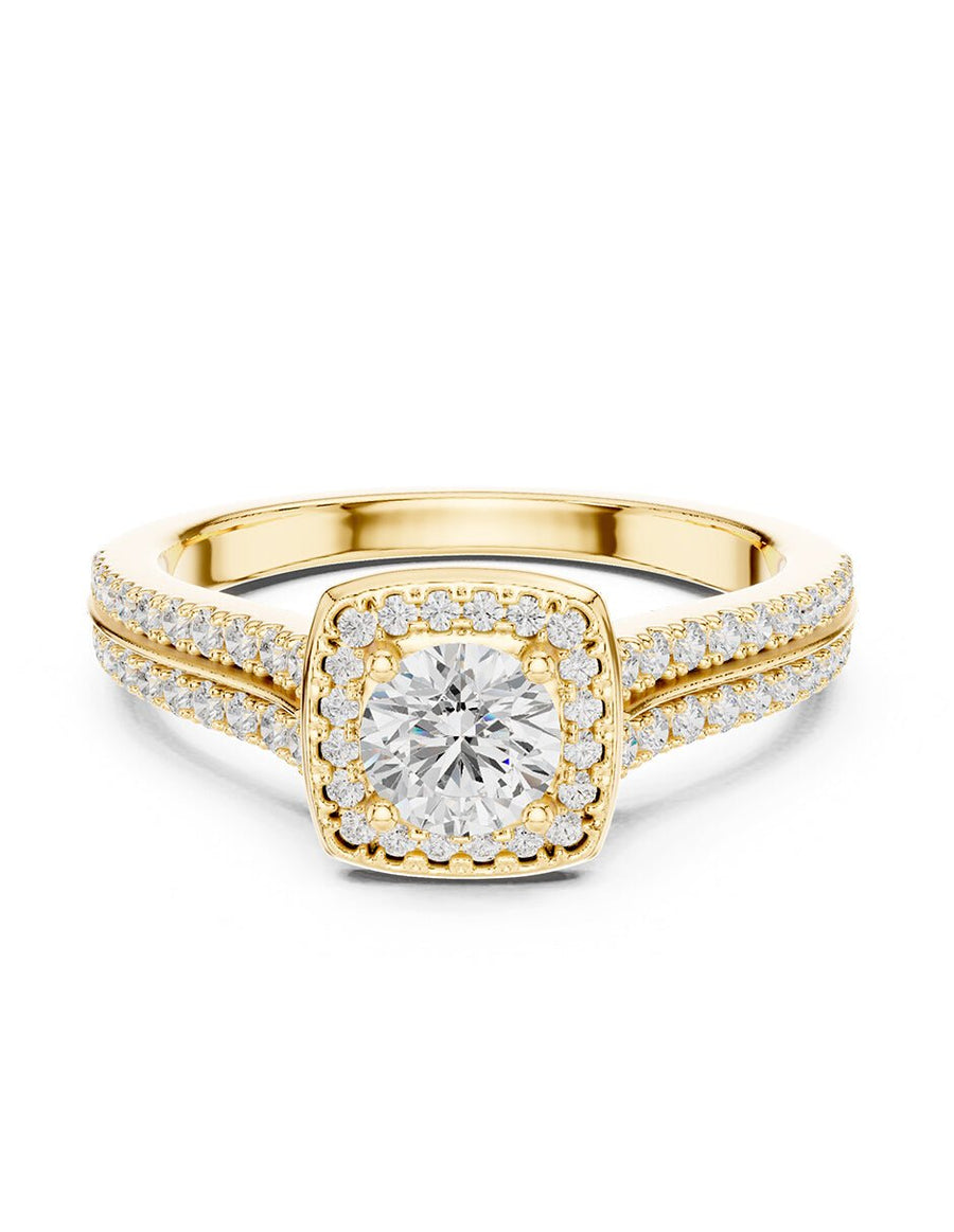 Anillo de compromiso - halo - AMORE481-RD-LG