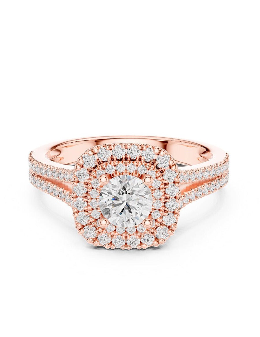 Anillo de compromiso - halo - AMORE482-RD-LG