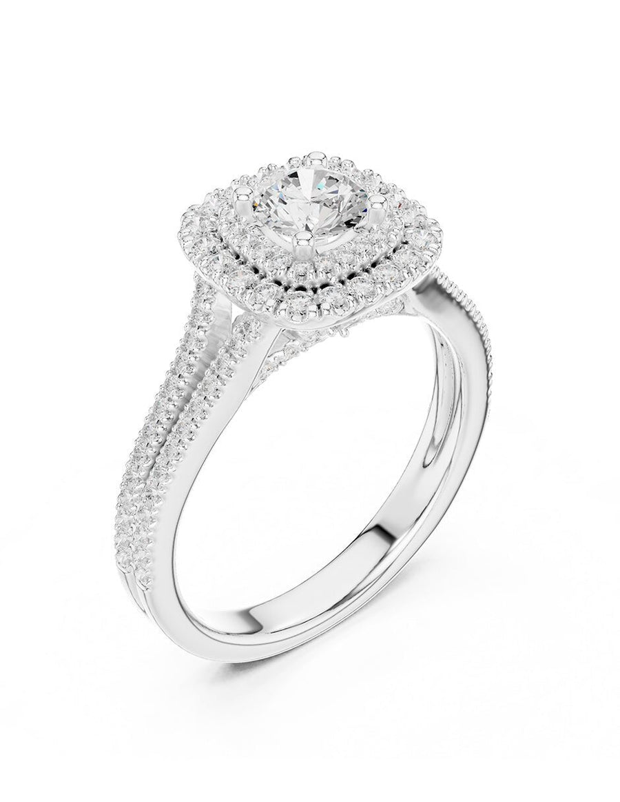 Anillo de compromiso - halo - AMORE482-RD-LG