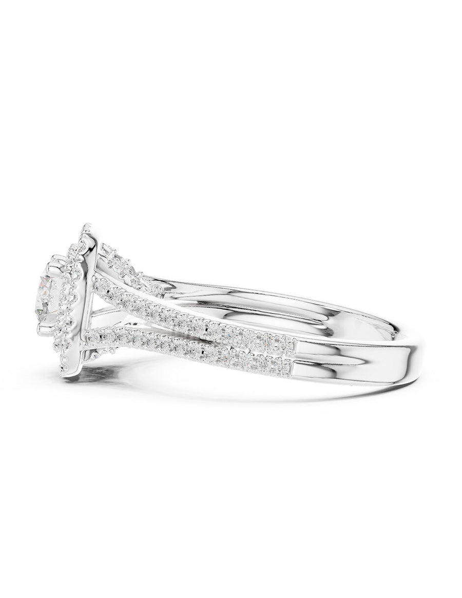 Anillo de compromiso - halo - AMORE482-RD-LG