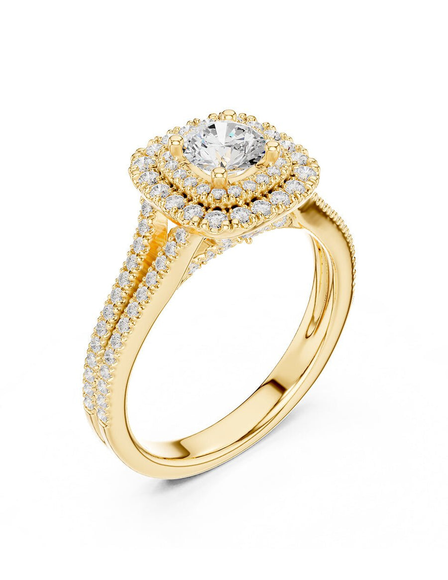 Anillo de compromiso - halo - AMORE482-RD-LG