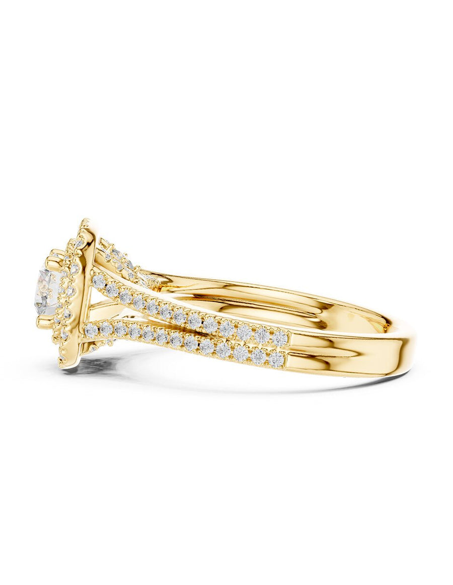 Anillo de compromiso - halo - AMORE482-RD-LG