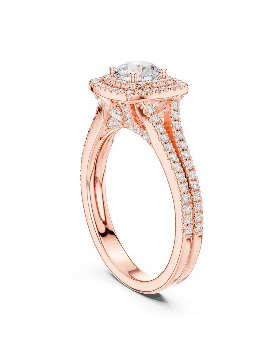 Anillo de compromiso - halo - AMORE483-RD-LG