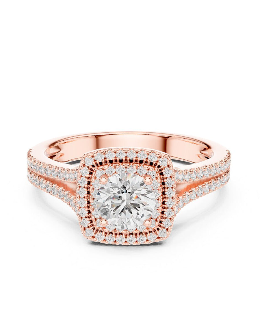 Anillo de compromiso - halo - AMORE483-RD-LG
