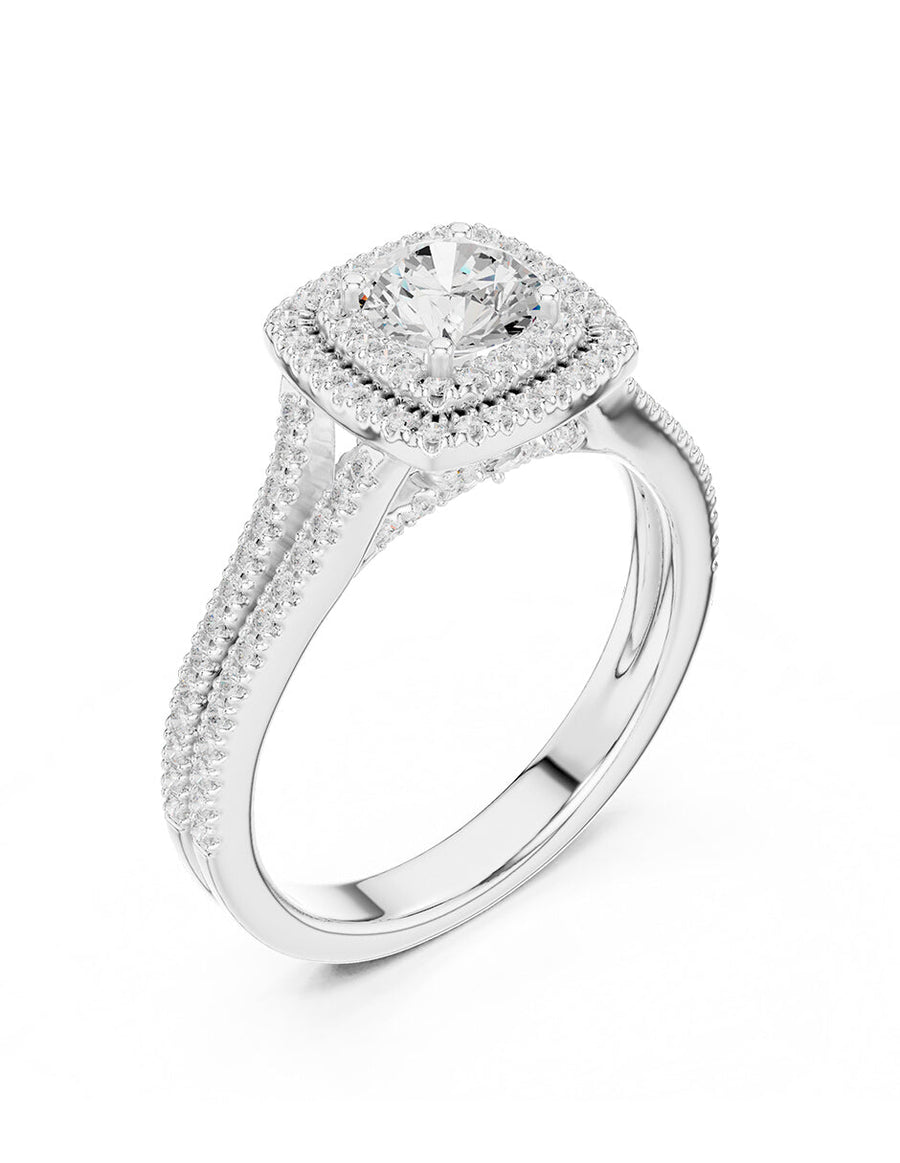 Anillo de compromiso - halo - AMORE483-RD-LG