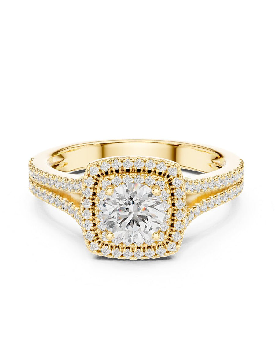 Anillo de compromiso - halo - AMORE483-RD-LG