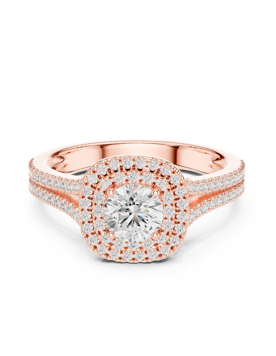Anillo de compromiso - halo - AMORE484-RD-LG