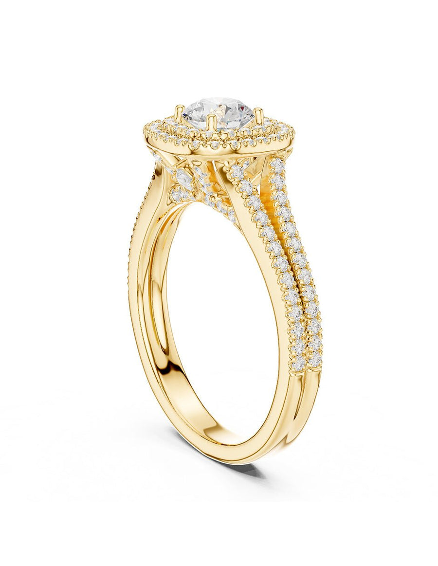 Anillo de compromiso - halo - AMORE484-RD-LG