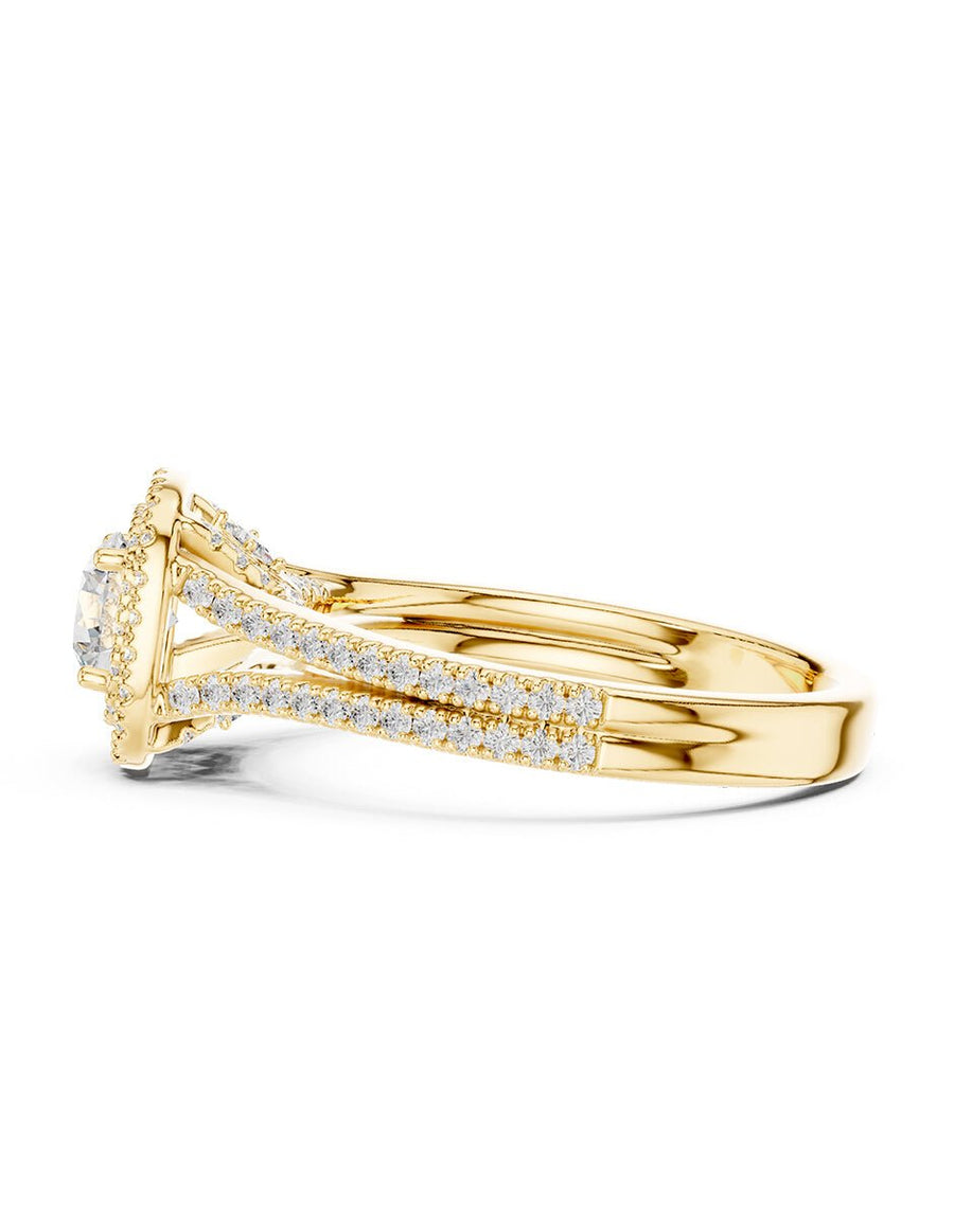 Anillo de compromiso - halo - AMORE484-RD-LG