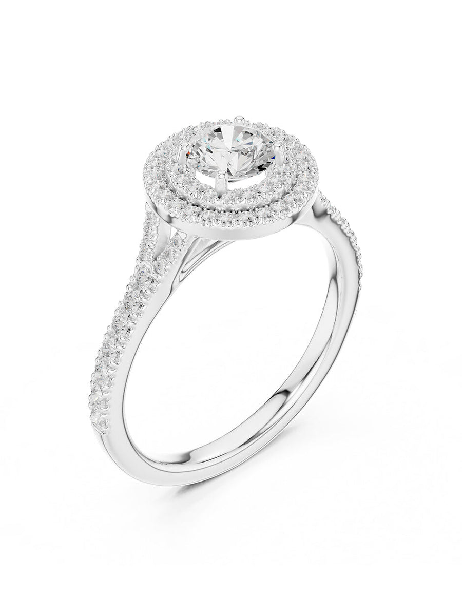 Anillo de compromiso - halo - AMORE485-RD-LG