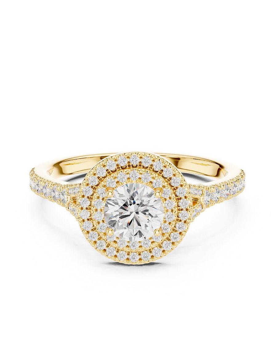 Anillo de compromiso - halo - AMORE485-RD-LG