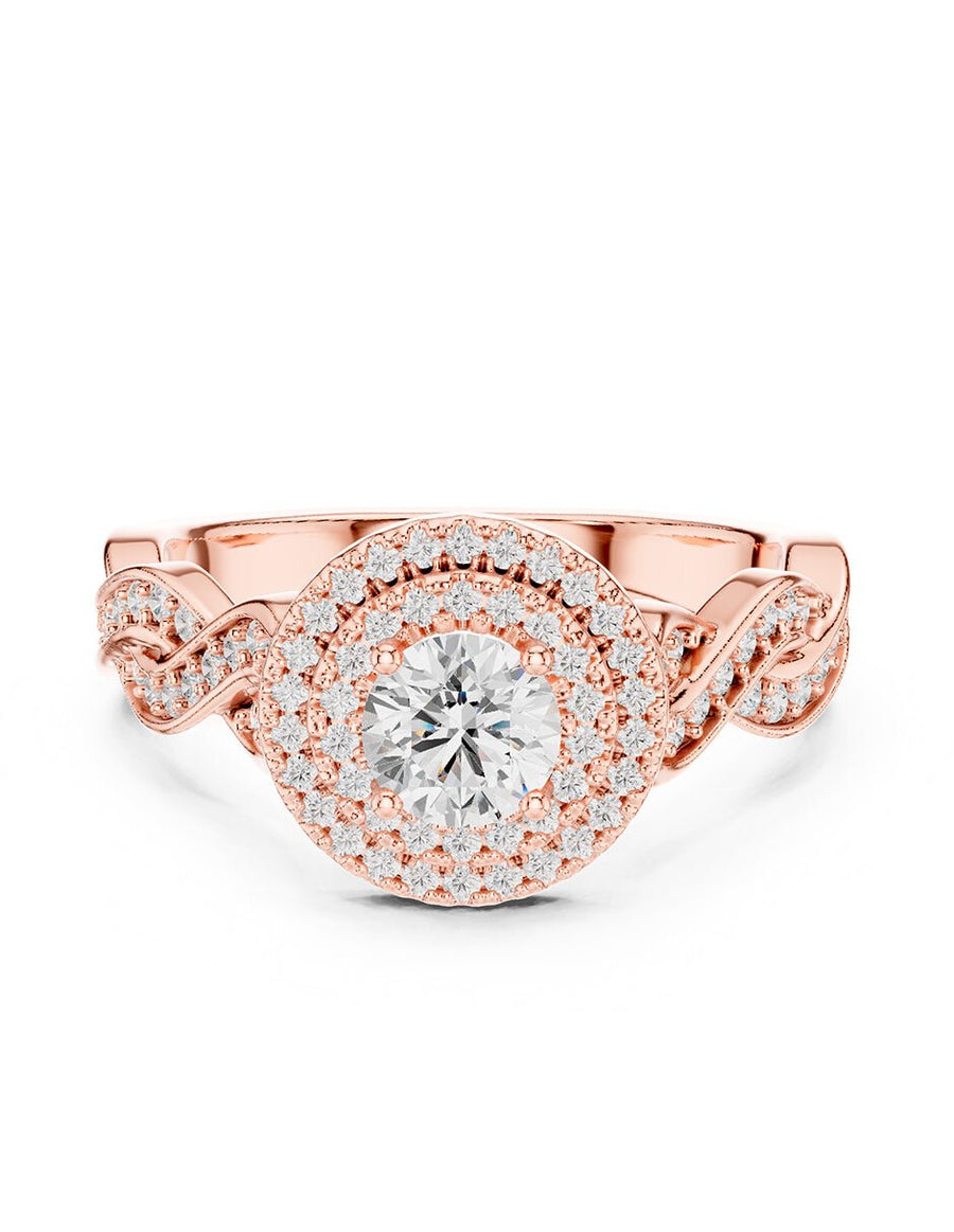 Anillo de compromiso - halo - AMORE486-RD-LG