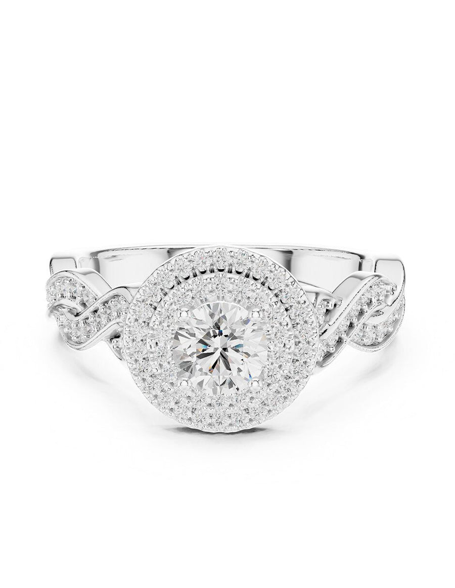 Anillo de compromiso - halo - AMORE486-RD-LG